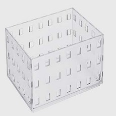 물결샵 적층가능 반투명 사각수납함 140x105 보관함 냉장고 부품 깔끔한 서랍 정리대 꽂이 잡화 소품, 본상품, 1