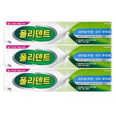 폴리덴트 의치 부착재(무향) x3개, 70g, 3개