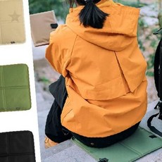 두꺼운 육백디 방수 방습 등산 매트 휴대용 접이식 방석 트레킹 야외활동용, 블랙