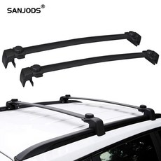 자동차 루프렉 가로바 지프 나침반에 맞는 sanjods 크로스 바 2017 - 2022 알루미늄 크로스 바 수하물 카고 캐리어 레일, 없음, 1개