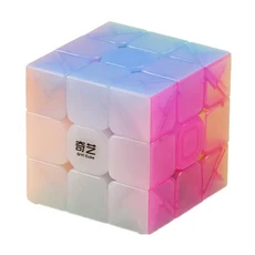 Qiyi Warrior W 3x3x3 스피드 큐브 스티커리스 투명 전문 매직 퍼즐 교육용 장난감 선물, 01 Jelly Color