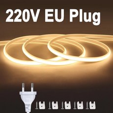 스트립 야외 램프 방수 테이프 플러그 주방 장식, 02 EU Plug Warm White, 24 3m, 1개, 1. EU Plug Warm White
