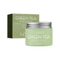 LOGO 綠茶發泡面膜 清潔控油保濕, 1個, 綠茶發泡面膜60g