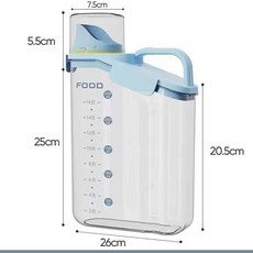 台灣本土貨 貓糧儲存桶 飼料密封桶 寵物密封防潮狗糧罐 狗飼料桶 貓咪飼料桶 寵物糧食存儲儲糧桶盒子 寵物真空飼, 天空藍【2800ml】, 1個, 2800ml