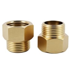 [ 715458 ] NACX 황동 파이프 피팅 어댑터 1cm(3/8인치) 수나사에서 암나사 연결 정원 호스 어댑터 커넥터 8개