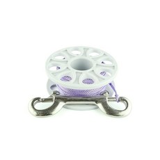 GearPro潛水手指線輪象拔浮標用綫軸配送雙頭扣18/30米裝備 潛水線輪線軸 浮力袋線輪線軸 水肺 船潛, 灰軸配紫繩18米, 1個