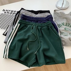 韓版高腰運動短褲 女夏季寬鬆顯瘦運動褲 外穿學生跑步直筒休閒熱褲 褲子 短褲