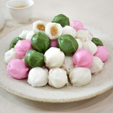 굳지않는 3종 모듬 꿀떡 1kg 삼색 꿀송편 국내산 쌀 아침식사대용, 1개