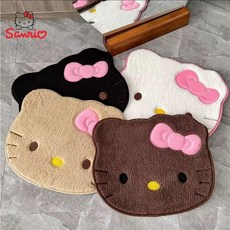 Hello Kitty 헬로키티 플러시 러그 거실 욕실 바닥 다용도 발매트, 1개, 핑크