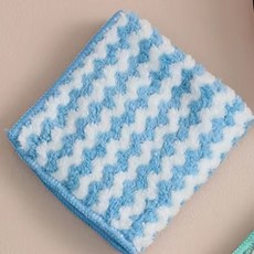 加厚珊瑚絨洗碗布 廚房吸水抹布 擦拭不掉毛 家用百潔布 清潔布 柔軟耐用+蓝色锁边（30*30）+15条装, 1個, 蓝色锁边（30*30）:15条装