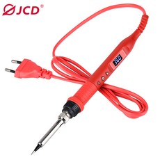 인두기 납땜 키트 80W LCD 디지털 디스플레이 스위치로 조절 가능 온도 휴대용 철 220V110V 용접 도구, 39) 80W 110V - 908U red - 미국