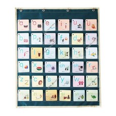 牧天 識字卡片掛袋 兒童識字卡 早教透明袋 幼兒園啟蒙字卡 收納袋 寶寶認字學習卡袋, 6層灰色,分格, 1個