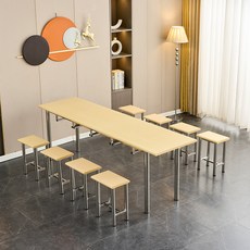 DIY 스틸프레임 테이블 1800x900 식탁 다리 테이블스틸프레임, 1인용, O. 스테인리스+방화판 테이블과 의자(8인)