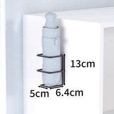 桃園快速 家用門口壁掛式雨傘架 免釘置物架 門後雨傘收納架 傘架收納掛鉤, 黑色一格+無帶鉤, 1個