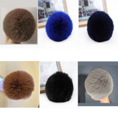 폼폼이 10cm 키홀더 악세사리 가방 털 방울 장식고리 부자재, 1개, 로얄블루