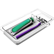 건조석 칫솔용 투명 플라스틱 정리함 치실 물 구강 청결제가 포함된 스마트 확장형 치과 트레이 서랍, Regular