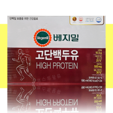 정식품 베지밀 고단백두유 올림생활 향균티슈 추가 구성, 190ml