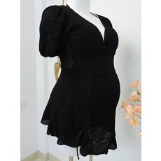 원피스수영복 임산부 엠보 투컬러 원피스 B020