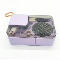 輕奢針線盒套裝多功能家用針線包便攜式迷你縫紉收納盒, 1個, 熱賣-加厚ABS材質【21件套裝】輕奢紫