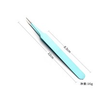 《巧緻》 翻糖糖珠夾子 翻糖工具 烘焙工具, 1個, 淡藍色直頭鑷子(袋裝)