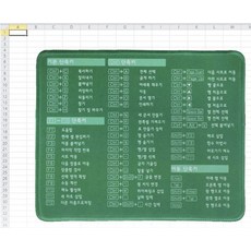Excel 액셀 잘하는법 단축키 마우스패드 사무실 선물, 상세페이지 참조