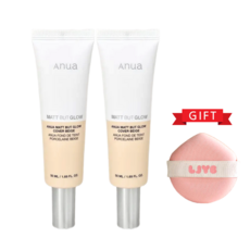 아누아 파데프리 매트 벗 글로우 커버베이지 1+1/뚱방울 퍼프 1개입 추가 증정, 50ml, 2개