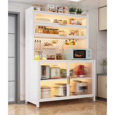 키큰주방수납장 부엌 정리함 진열대 식기 서랍형 밥솥 (그레이)5단 60cm, (화이트)5단 120cm