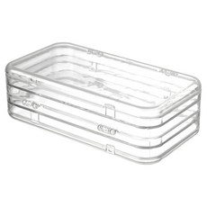 三層可折疊透明指甲收納盒 多功能飾品收納盒 便攜式指甲片收納盒, 1個, 透明【送膠條】