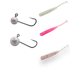 디씨컴퍼니 볼락 전갱이 고등어 우럭 락피쉬 풀치 지그헤드 1G+2G 20개입 +루어 웜 30개입 채비세트, 1개