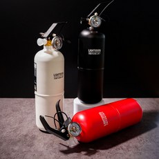 라이트닝 스트랩 포함 차량용 캠핑용 휴대 0.7KG 축압 분말식 ABC 소화기 KFI 국가검증, 1개, 레드