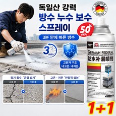 1+1 [99.9% 방수율] 독일산 강력 방수 누수 보수 스프레이 옥상 외벽 균열 초강력 방수 스프레이 10초누수차단 뿌리는 만능 방수제, 2개, 300ml, 블랙