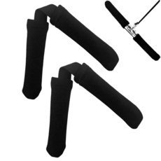 2Pc 두꺼운 로잉 머신 핸들 커버 대부분의 머신 미끄럼 방지 및 통기성 커버 블랙, 1세트