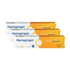 艾貝瑪 Hemopropin 痔瘡保護軟膏 20g 歐洲原裝進口 蜂膠 洋甘菊 孕婦適用, 1個, 3支