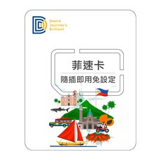DJB菲速卡 菲律賓網卡 菲律賓sim卡 5-25天 每日1GB高速流量 菲律賓上網卡, 1個, 5天