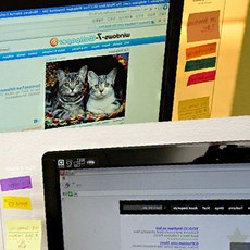 향상 책상 투명 업무 사무실 메모 아크릴 보드 화면 환경 정리 부착 수납 집중력, 좌측