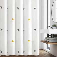 더원홈데코 방수 샤워 커튼, 1개, 세모
