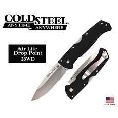 Cold Steel冷鋼Air Lite Drop Point折刀，日本AUS-10A不銹鋼G10柄，輕巧便攜，戶外必備【CS26WD】, 1個