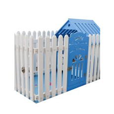 강아지 반려견 가림막 대형견 플라스틱 펜스 펫룸 견사, 1개, 화이트 울타리+핑크 도어+핑크 전체 상단