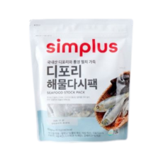 simplus 디포리 해물다시팩, 150g, 3개