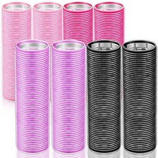 WILLBOND 앞머리용 긴 헤어 롤러 8개 알루미늄 코어 컬러 보온 11.9 x 5.1cm(4.7 2인치) 셀프 그립 롱 및 미디엄 점보 여성용 헤어스타일(퍼플) 315433, 다채로운 색상