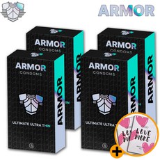 아머 얼티메이트 울트라씬 극초박형 콘돔 + 러브모아 젤 2P, 4개, 8개입