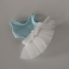 미니 라부부 발레복 내마음속의 비밀번호 시리즈 전용의상 4세대 라부부 발레 스커트 세트, 블루 발레복