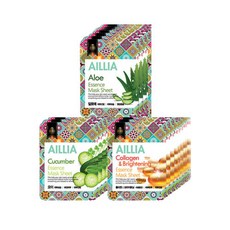 아일리아 오이 마스크팩 100매 콜라겐 알로에 피부관리 미백주름 시트팩 수분관리, 1개, 100개입
