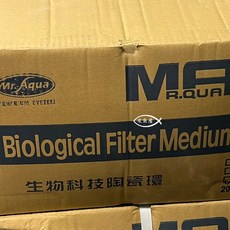 MR.水族先生 生物科技陶瓷環 20L/箱 濾材 陶瓷環, 1個, 尺寸：Ｍ（15*15mm）20L/一箱