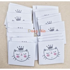 <동신라벨> 하트 꽃 라벨, 고양이 50개, 1개