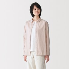 여성 워싱 브로드 레귤러 칼라 긴소매 셔츠 BC2O4A6S