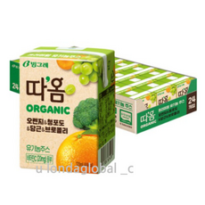 따옴 유기농 오렌지 주스 야채 혼합 간식, 120ml, 24개