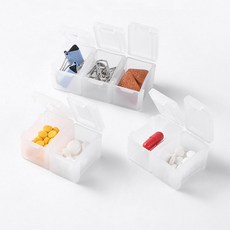 구급용품 조립형 약통 알약 케이스 보관함, 2중 트레이 구급함 구급상자 구급용품 보관함, 1개