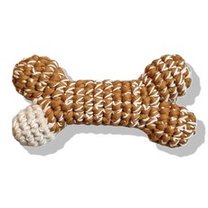 발멍 솜 안빠지는 핸드메이드 강아지 장난감 뼈다귀 삑삑이 ver.2, 1개, 브라운