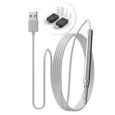 귀청소 내시경 카메라 TYPE-C 마이크로 USB 5.5MM 3in1 시각적 피커 스푼 안드로이드 폰용 6LED 검 이경, 02 3.9MM Silver